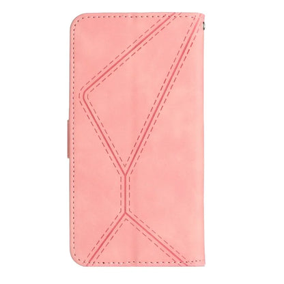 HT05 For Motorola Moto G Power (2024) Case Splicing Lines Imprinted Skin-touch Phone Wallet Cover