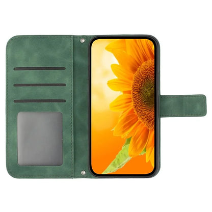 HT04 For Motorola Moto G Power (2024) Case Sunflower Imprint Phone Protector with Long Strap