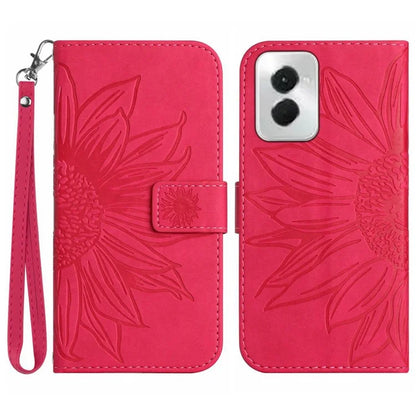 HT04 For Motorola Moto G Power (2024) Phone Case Sunflower Pattern Wallet Style Skin-touch