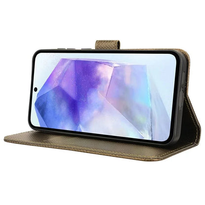 For Samsung Galaxy A35 5G Leather Wallet Phone Case Viewing Stand Diamond Texture