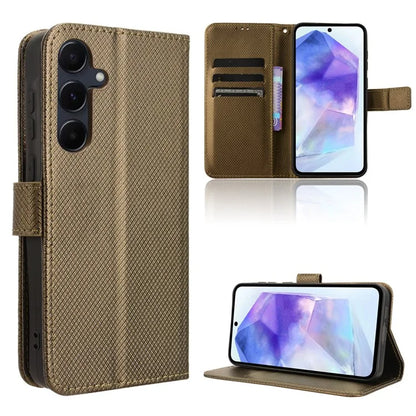 For Samsung Galaxy A35 5G Leather Wallet Phone Case Viewing Stand Diamond Texture