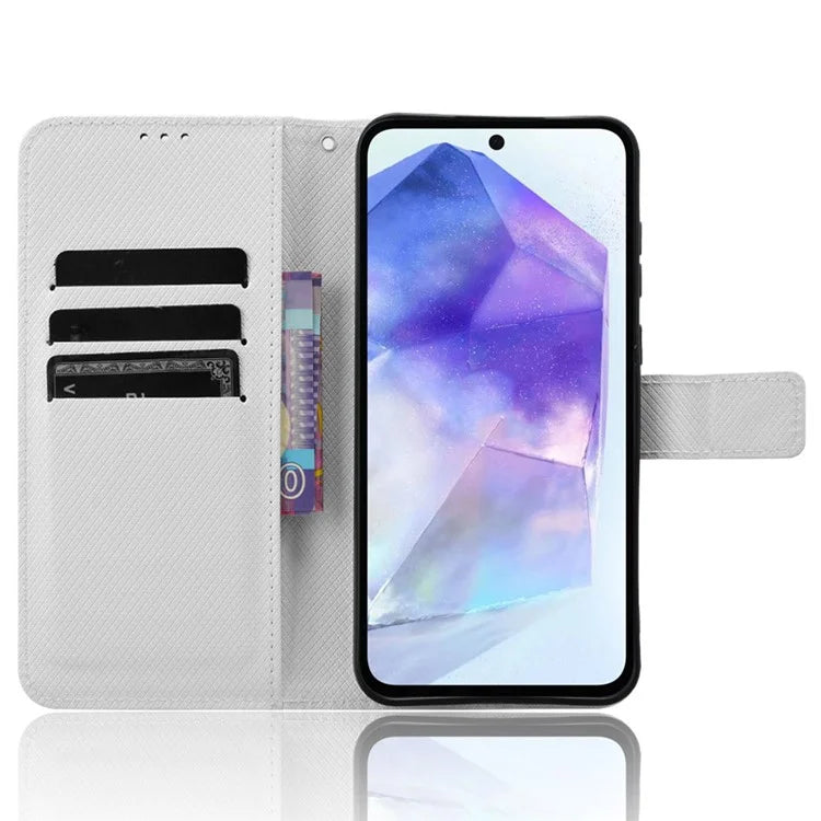 For Samsung Galaxy A35 5G Leather Wallet Phone Case Viewing Stand Diamond Texture