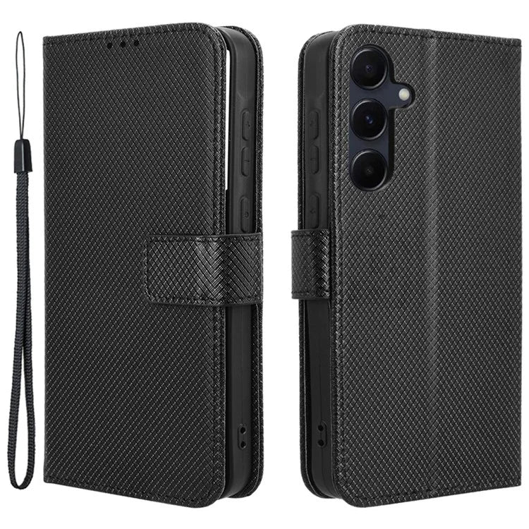 For Samsung Galaxy A35 5G Leather Wallet Phone Case Viewing Stand Diamond Texture