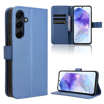 For Samsung Galaxy A35 5G Leather Wallet Phone Case Viewing Stand Diamond Texture