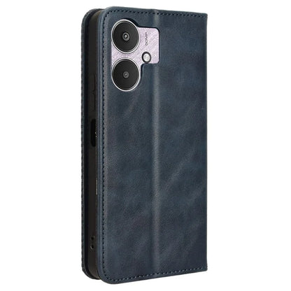 For Xiaomi Redmi 13C 5G / 13R 5G / Poco M6 5G Phone Case Folio PU Leather Retro Wallet Cover