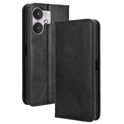 For Xiaomi Redmi 13C 5G / 13R 5G / Poco M6 5G Phone Case Folio PU Leather Retro Wallet Cover