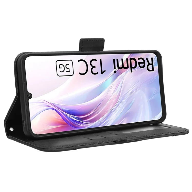 For Xiaomi Redmi 13C 5G / 13R 5G / Poco M6 5G Leather Wallet Case Stand Folio Card Holder Phone Cover