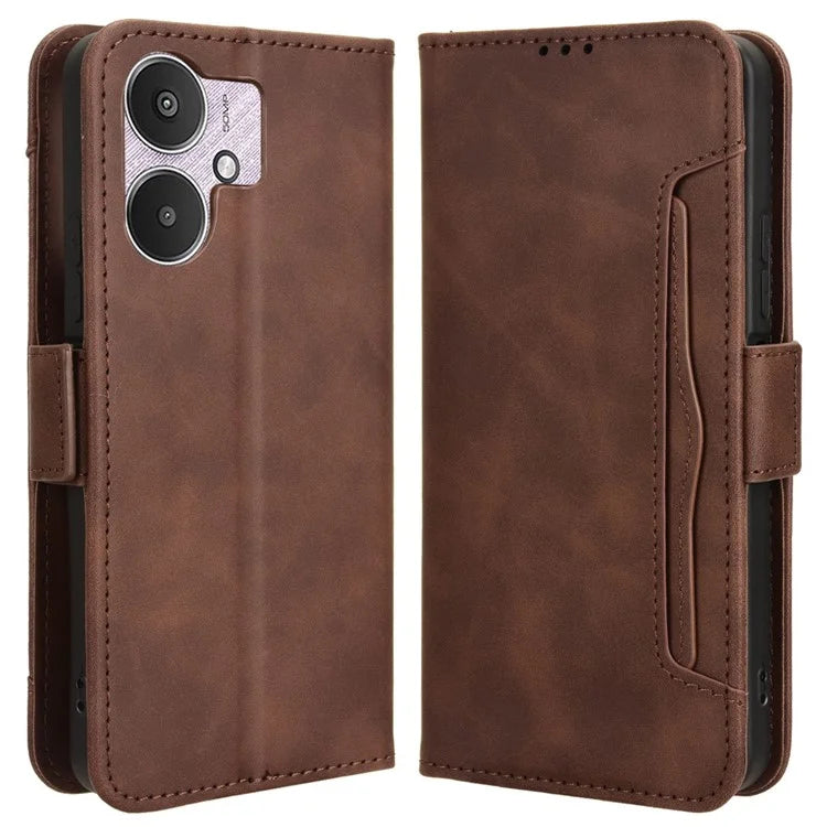 For Xiaomi Redmi 13C 5G / 13R 5G / Poco M6 5G Leather Wallet Case Stand Folio Card Holder Phone Cover
