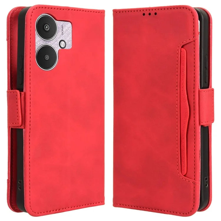 For Xiaomi Redmi 13C 5G / 13R 5G / Poco M6 5G Leather Wallet Case Stand Folio Card Holder Phone Cover