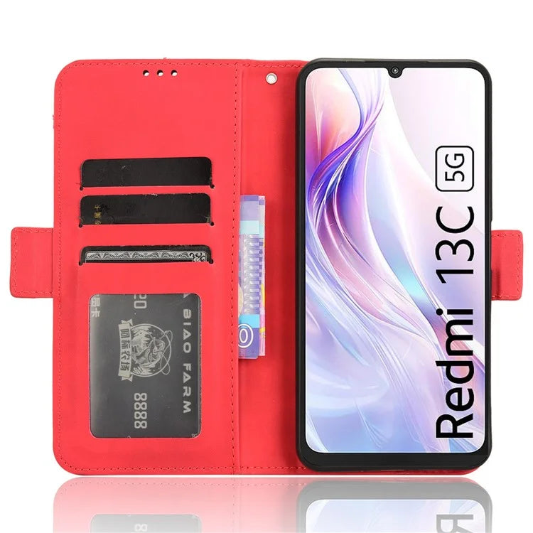 For Xiaomi Redmi 13C 5G / 13R 5G / Poco M6 5G Leather Wallet Case Stand Folio Card Holder Phone Cover