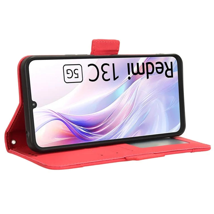 For Xiaomi Redmi 13C 5G / 13R 5G / Poco M6 5G Leather Wallet Case Stand Folio Card Holder Phone Cover