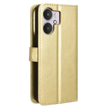 For Xiaomi Redmi 13C 5G / 13R 5G / Poco M6 5G Wallet Case PU Leather Crazy Horse Texture Flip Phone Cover
