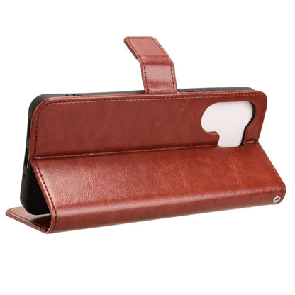For Xiaomi Redmi 13C 5G / 13R 5G / Poco M6 5G Wallet Case PU Leather Crazy Horse Texture Flip Phone Cover