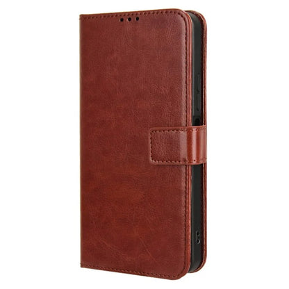 For Xiaomi Redmi 13C 5G / 13R 5G / Poco M6 5G Wallet Case PU Leather Crazy Horse Texture Flip Phone Cover