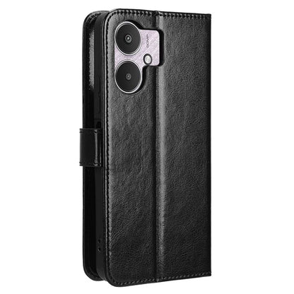 For Xiaomi Redmi 13C 5G / 13R 5G / Poco M6 5G Wallet Case PU Leather Crazy Horse Texture Flip Phone Cover