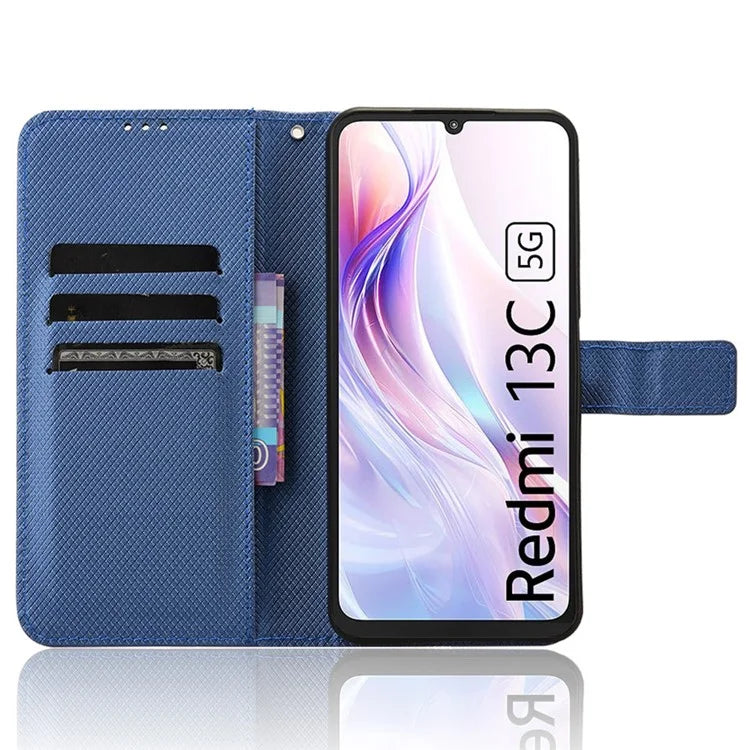 For Xiaomi Redmi 13C 5G / 13R 5G / Poco M6 5G Wallet Case Leather Flip Folio Shockproof Phone Cover