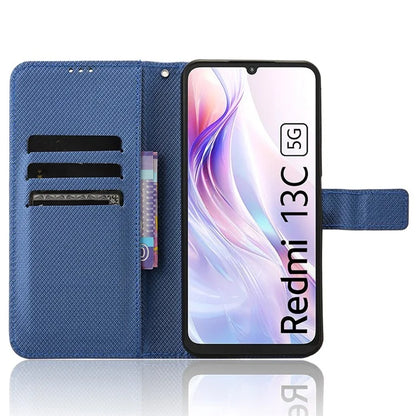 For Xiaomi Redmi 13C 5G / 13R 5G / Poco M6 5G Wallet Case Leather Flip Folio Shockproof Phone Cover
