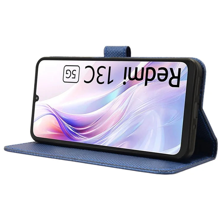 For Xiaomi Redmi 13C 5G / 13R 5G / Poco M6 5G Wallet Case Leather Flip Folio Shockproof Phone Cover