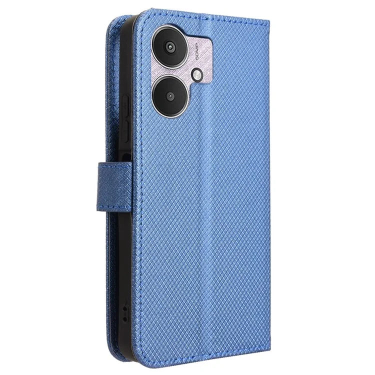 For Xiaomi Redmi 13C 5G / 13R 5G / Poco M6 5G Wallet Case Leather Flip Folio Shockproof Phone Cover
