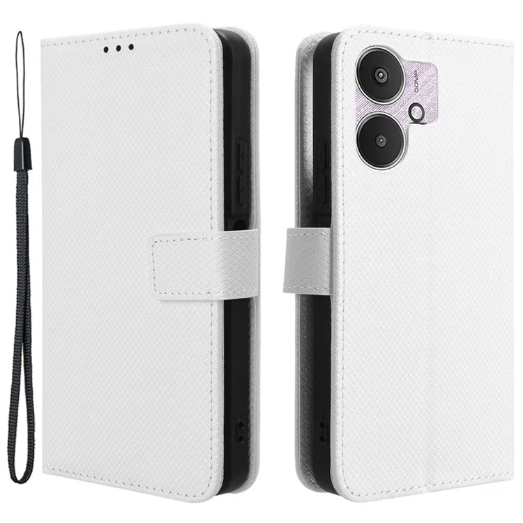 For Xiaomi Redmi 13C 5G / 13R 5G / Poco M6 5G Wallet Case Leather Flip Folio Shockproof Phone Cover
