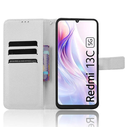For Xiaomi Redmi 13C 5G / 13R 5G / Poco M6 5G Wallet Case Leather Flip Folio Shockproof Phone Cover