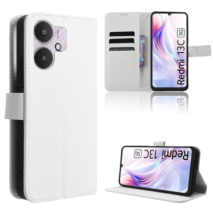 For Xiaomi Redmi 13C 5G / 13R 5G / Poco M6 5G Wallet Case Leather Flip Folio Shockproof Phone Cover