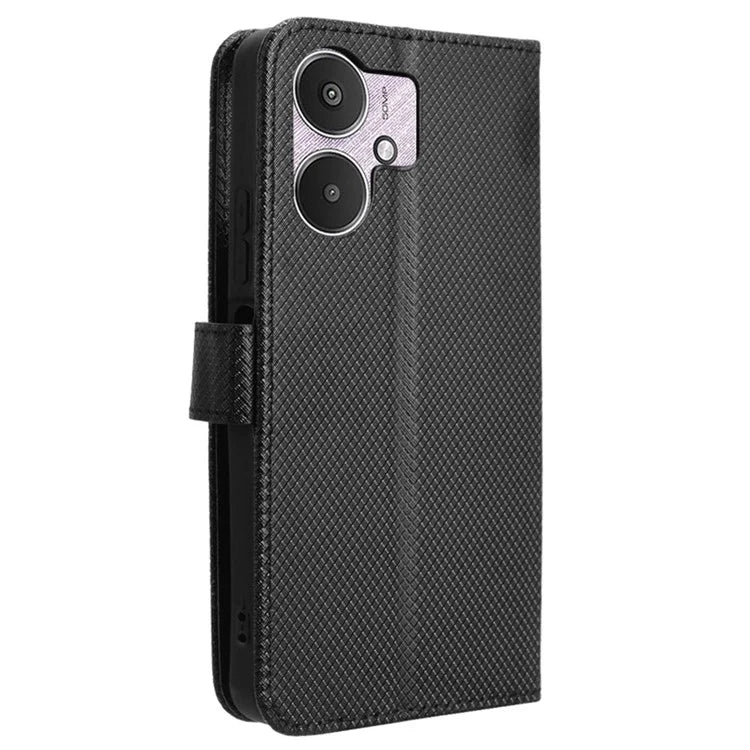 For Xiaomi Redmi 13C 5G / 13R 5G / Poco M6 5G Wallet Case Leather Flip Folio Shockproof Phone Cover