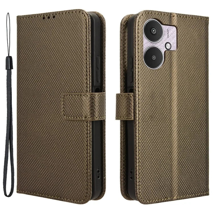 For Xiaomi Redmi 13C 5G / 13R 5G / Poco M6 5G Wallet Case Leather Flip Folio Shockproof Phone Cover