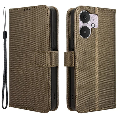 For Xiaomi Redmi 13C 5G / 13R 5G / Poco M6 5G Wallet Case Leather Flip Folio Shockproof Phone Cover