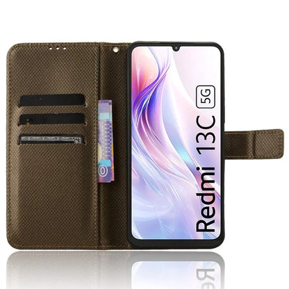 For Xiaomi Redmi 13C 5G / 13R 5G / Poco M6 5G Wallet Case Leather Flip Folio Shockproof Phone Cover