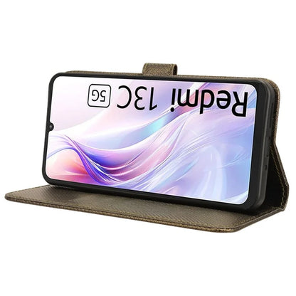 For Xiaomi Redmi 13C 5G / 13R 5G / Poco M6 5G Wallet Case Leather Flip Folio Shockproof Phone Cover