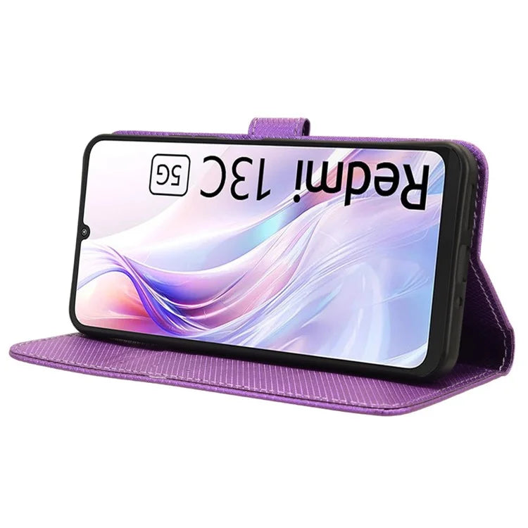 For Xiaomi Redmi 13C 5G / 13R 5G / Poco M6 5G Wallet Case Leather Flip Folio Shockproof Phone Cover