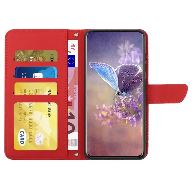 HT03 For Motorola Moto G Play (2024) Leather Case Skin-touch Crossbody Phone Stand Cover