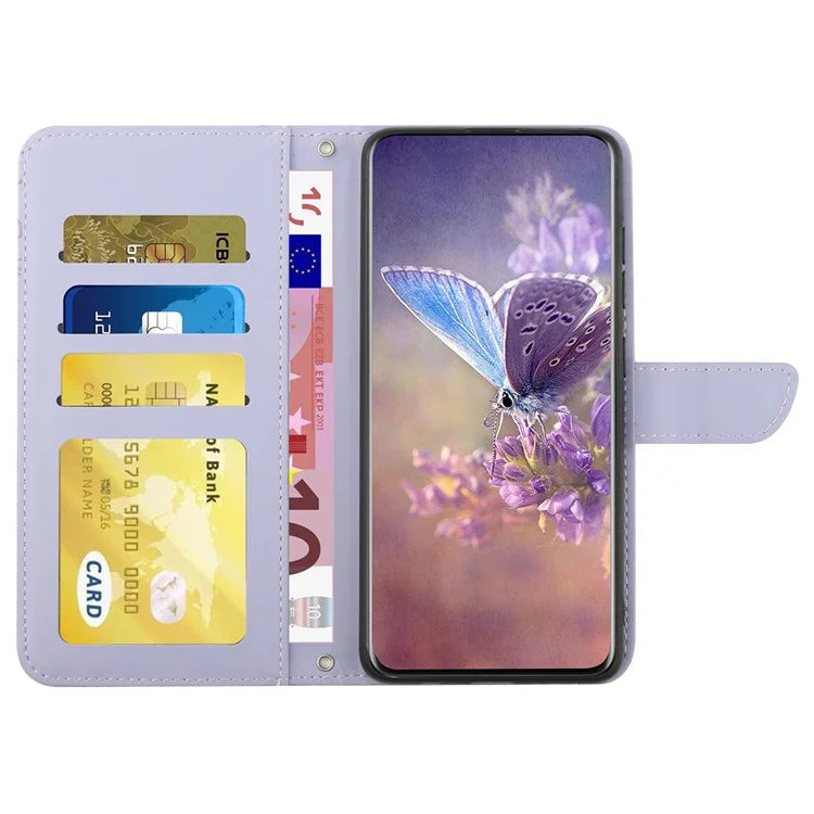 HT03 For Motorola Moto G Play (2024) Leather Case Skin-touch Crossbody Phone Stand Cover