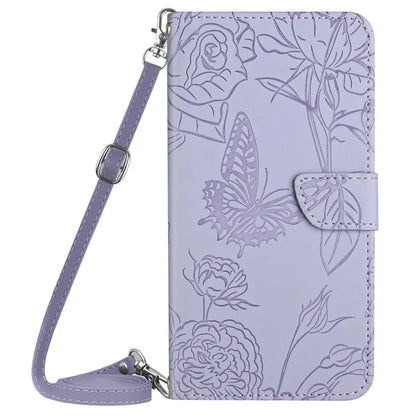 HT03 For Motorola Moto G Play (2024) Leather Case Skin-touch Crossbody Phone Stand Cover