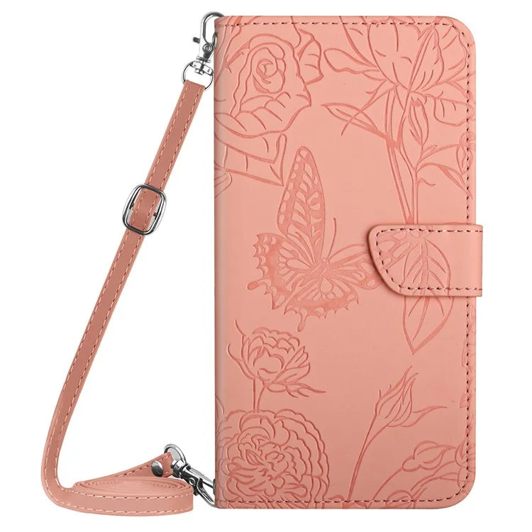 HT03 For Motorola Moto G Play (2024) Leather Case Skin-touch Crossbody Phone Stand Cover