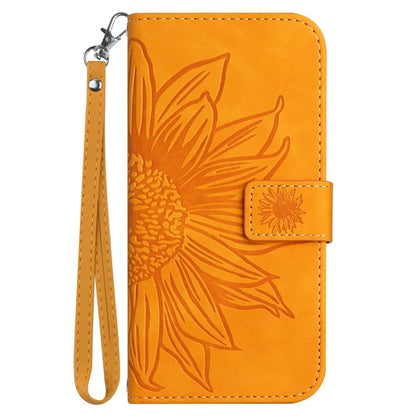 HT04 For Motorola Moto G Play (2024) 4G Case Leather Wallet Flip Cover with Sunflower Pattern