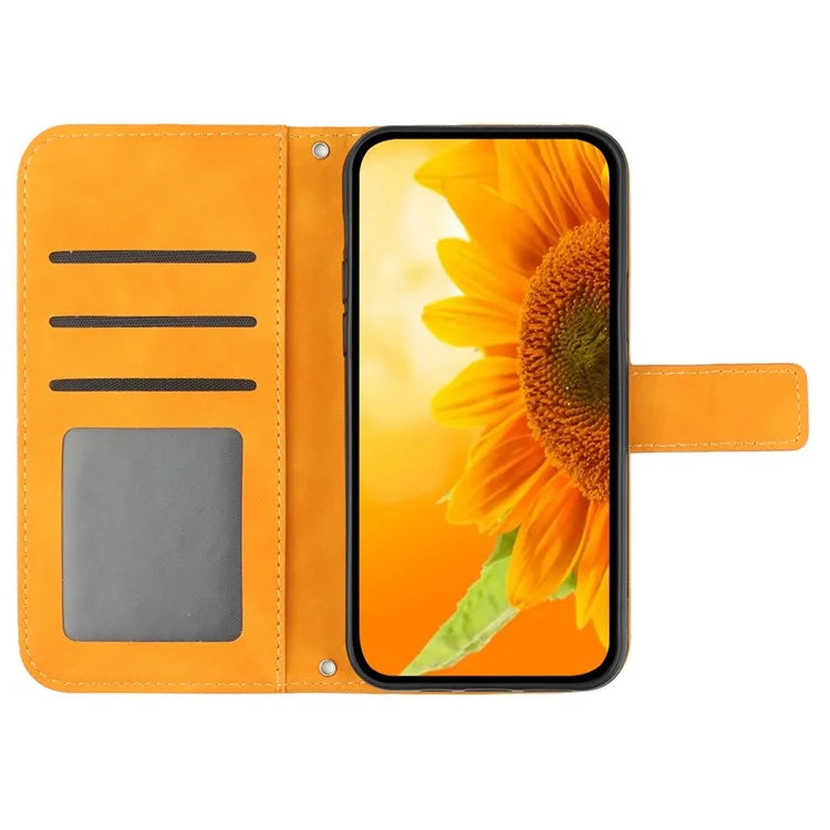 HT04 For Motorola Moto G Play 5G (2024) / Moto G 5G (2024) Leather Case with Shoulder Strap Phone Wallet