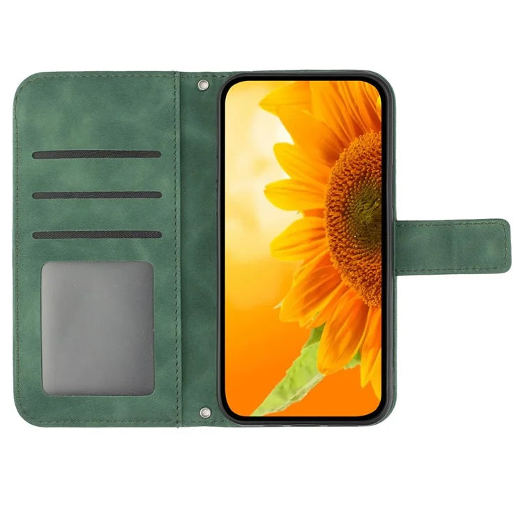 HT04 For Motorola Moto G Play 5G (2024) / Moto G 5G (2024) Leather Case with Shoulder Strap Phone Wallet