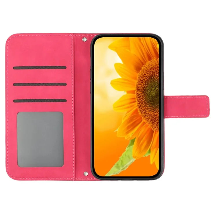 HT04 For Motorola Moto G Play 5G (2024) / Moto G 5G (2024) Leather Case with Shoulder Strap Phone Wallet