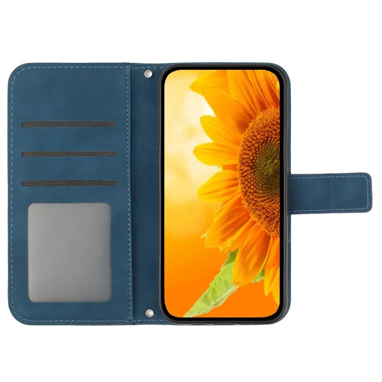 HT04 For Motorola Moto G Play 5G (2024) / Moto G 5G (2024) Leather Case with Shoulder Strap Phone Wallet