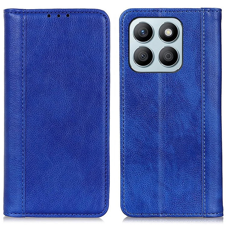 For Honor X8b 4G Phone Case Wallet Split Leather Cover Litchi Texture