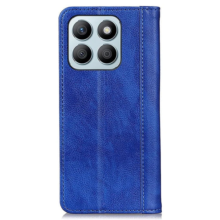 For Honor X8b 4G Phone Case Wallet Split Leather Cover Litchi Texture