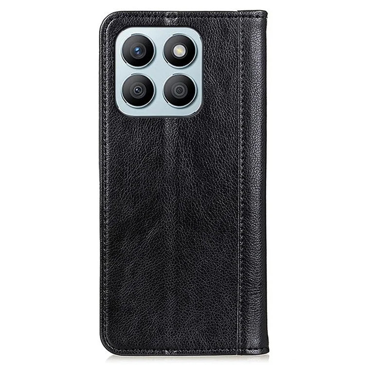 For Honor X8b 4G Phone Case Wallet Split Leather Cover Litchi Texture