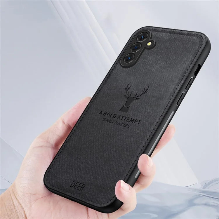 For Samsung Galaxy S24 Case Luxury Soft Texture Deer Pattern Phone Cover