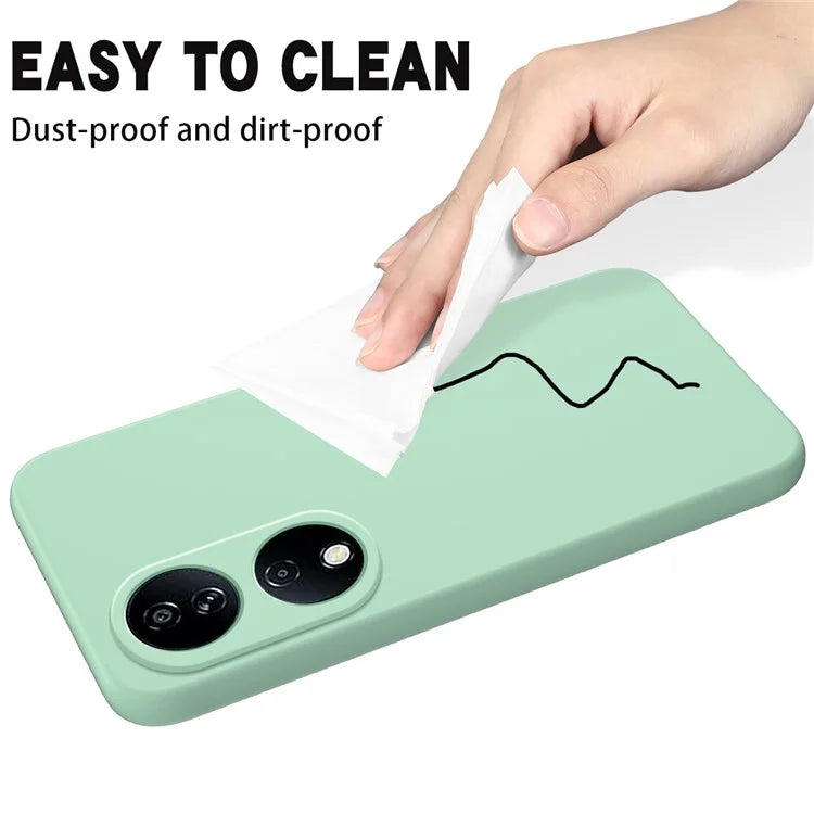 For Honor Play 50 Plus 5G / X7b 4G Liquid Silicone Case with Strap Anti-scratch Cover