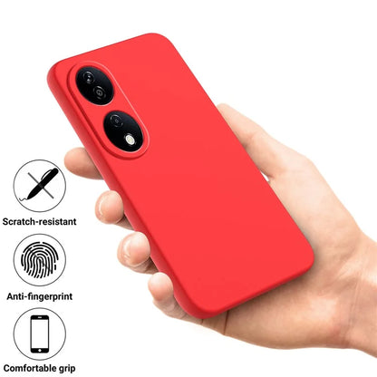 For Honor Play 50 Plus 5G / X7b 4G Liquid Silicone Case with Strap Anti-scratch Cover