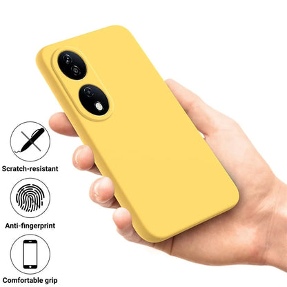 For Honor Play 50 Plus 5G / X7b 4G Liquid Silicone Case with Strap Anti-scratch Cover