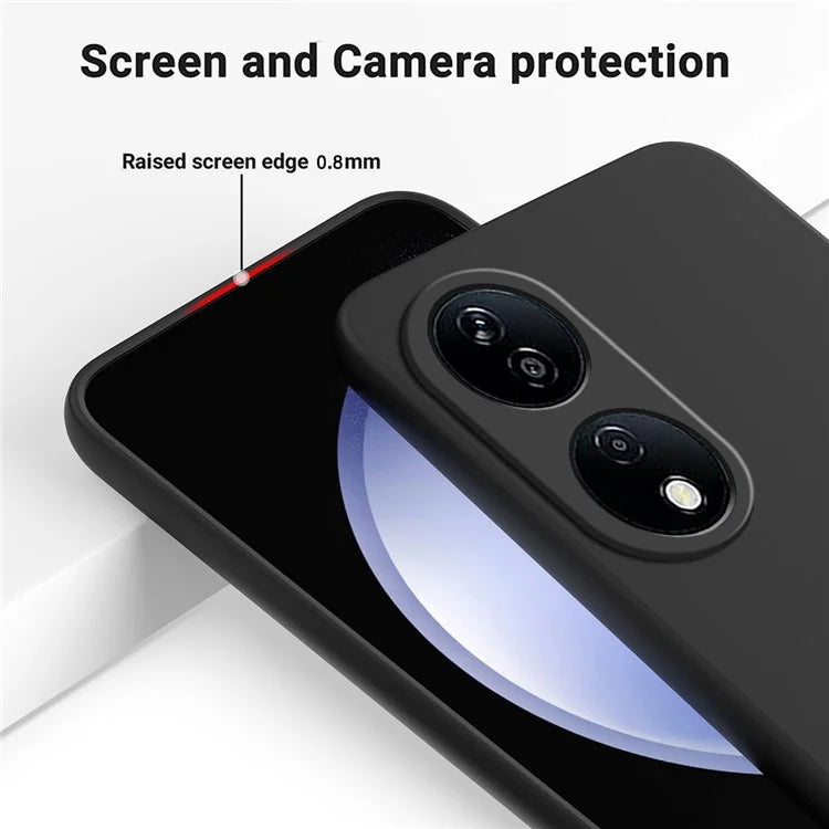 For Honor Play 50 Plus 5G / X7b 4G Liquid Silicone Case with Strap Anti-scratch Cover