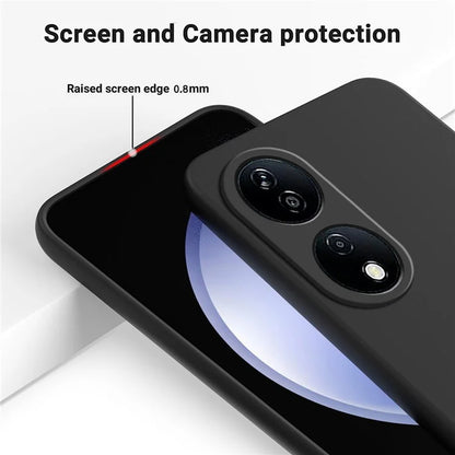For Honor Play 50 Plus 5G / X7b 4G Liquid Silicone Case with Strap Anti-scratch Cover